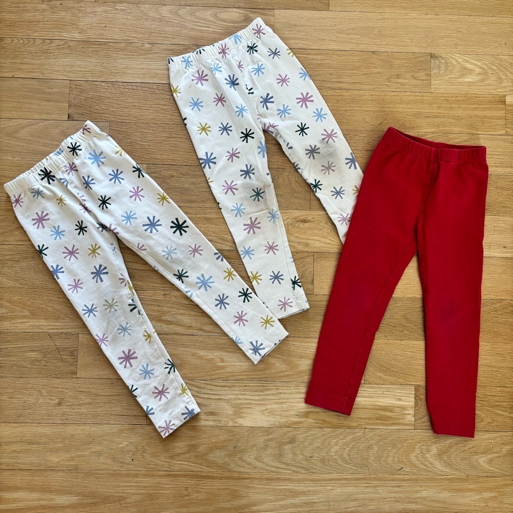 Bundle of three Hanna Andersson leggings size 4Y 100cm
